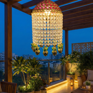 Jhumar with Crystals & Kalash (Dome Style)