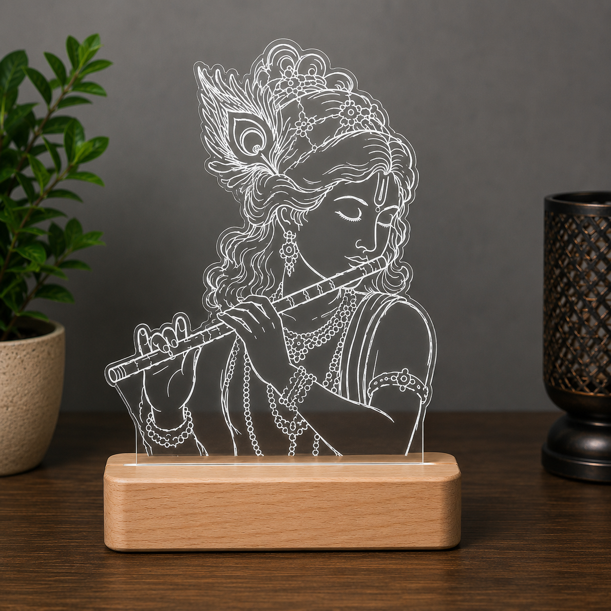 Krishna Ji Acrylic LED Decor Light - Image 2