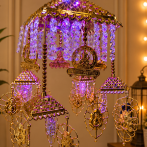 CRYSTAL JHUMAR with DESIGNER HANGINGS