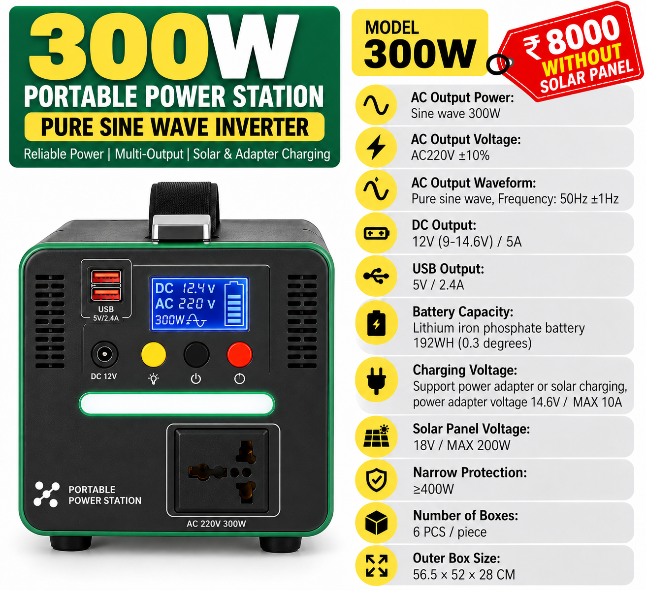 300W Portable Power Station - Image 2