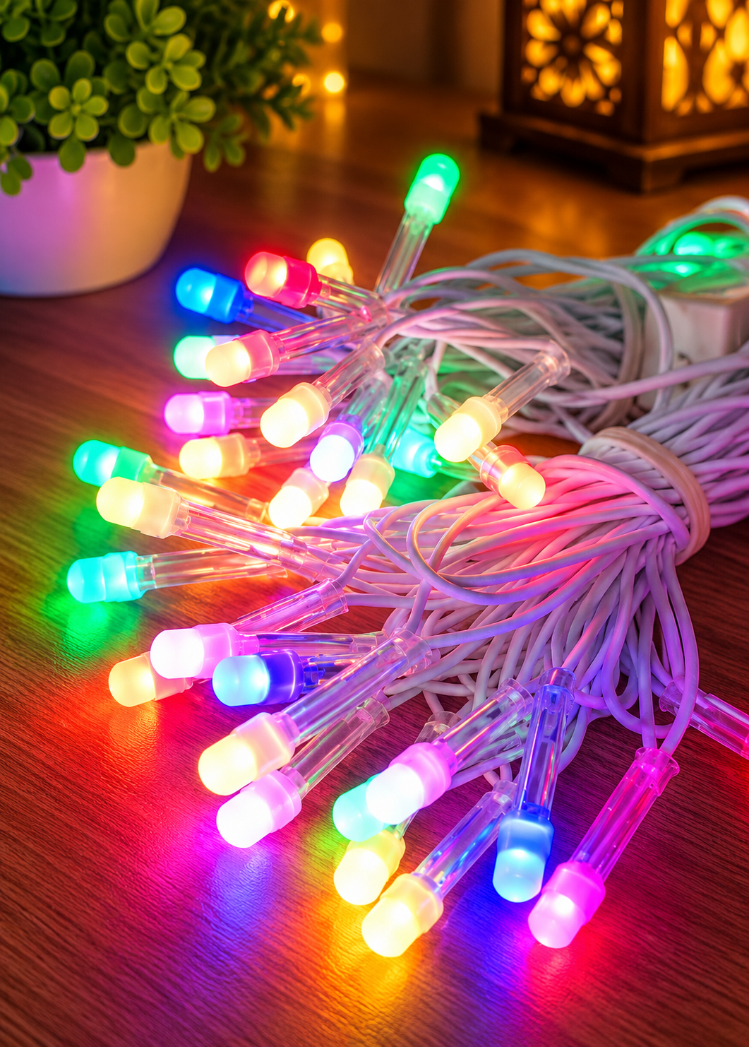 15m LED Diwali Light – Multicolor 8mm LED