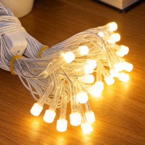 15m LED Diwali Light – Warm White 8mm LED