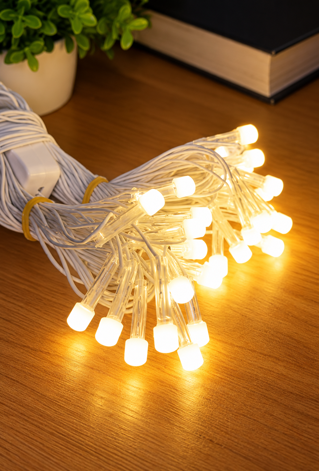 15m LED Diwali Light – Warm White 8mm LED
