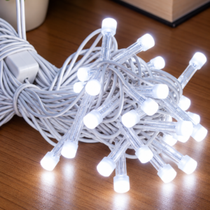 20m LED Diwali Light – White 8mm LED