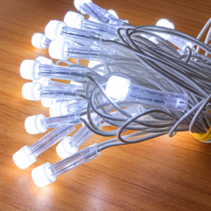 15m LED Diwali Light - White 8mm LED